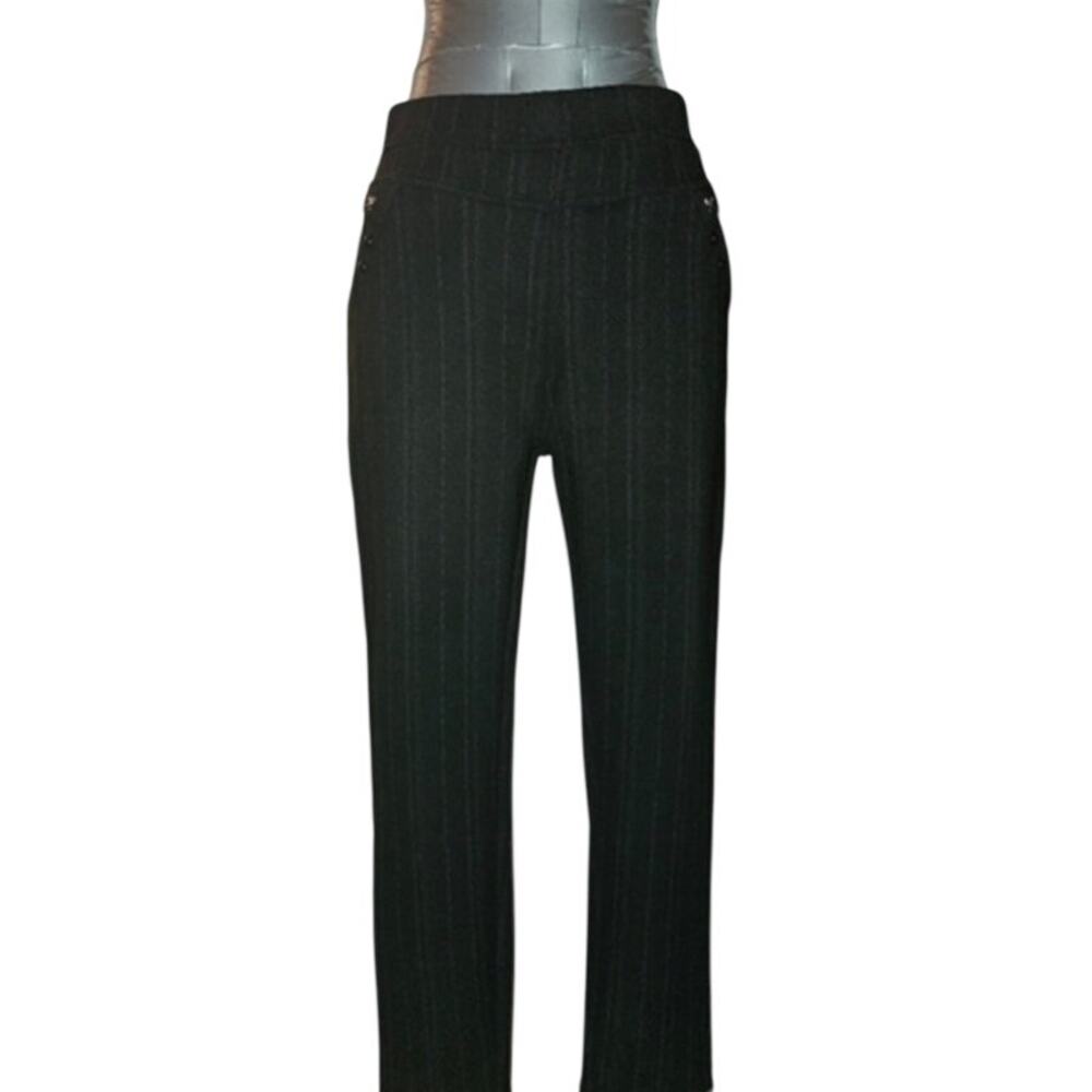 Black Pin Striped Joggers -‎ Size M - NWOT